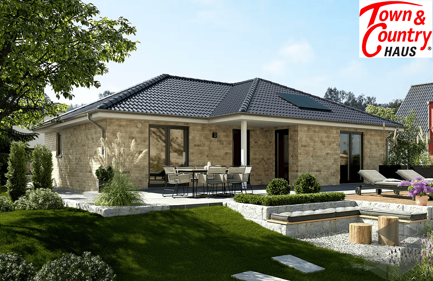 500 m² Grundstück DIREKT in AUERBACH/Obpf. (separat), Town & Country Winkelbungalow 108 – inkl. Wärmepumpe, Hausbau-Schutzbrief & Vollausstattung, 91275 Auerbach i.d. OPf.