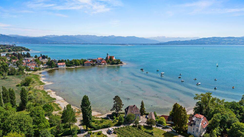 Grandiose Berg- und Seesicht – Große Wohnung am Bodensee, 88142 Wasserburg (Bodensee)