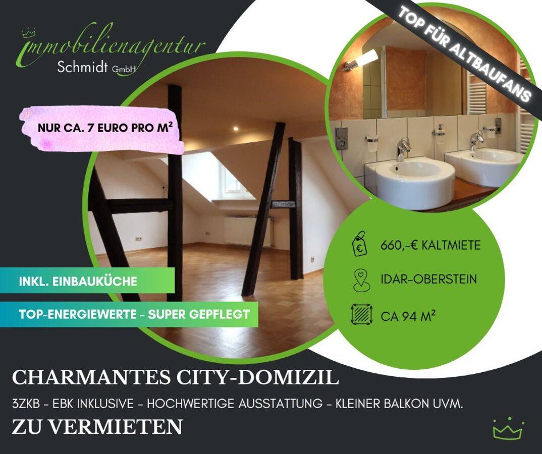 ***Schickes DG-City-Domizil, 3ZKB + Balkon, zu vermieten!***, 55743 Fischbach