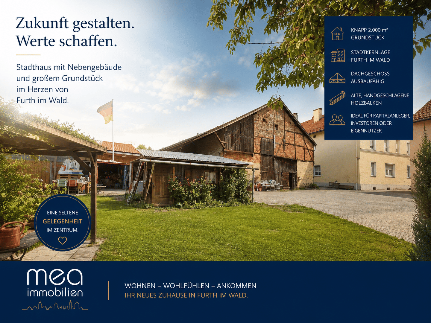 Mehrparteienhaus mit Nebengebäuden im Innenstadtbereich von Furth im Wald, 93437 Arnschwang