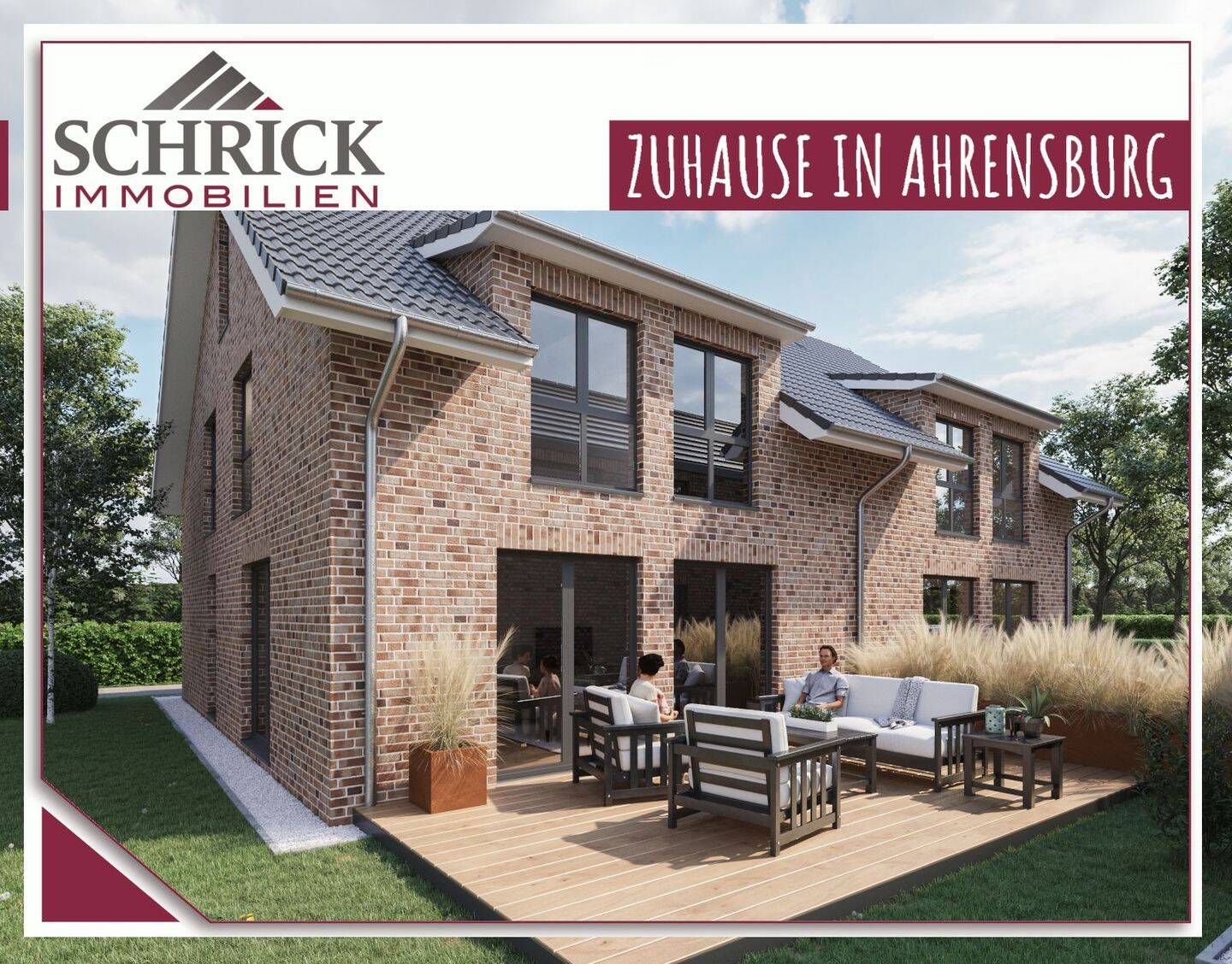 Nur noch 1 Hälfte frei: Ihr modernes neues Zuhause mit viel Platz auf 153 m² Wohn-/Nutzfläche und 480 m² Grundstücksanteil, 22926 Ahrensburg