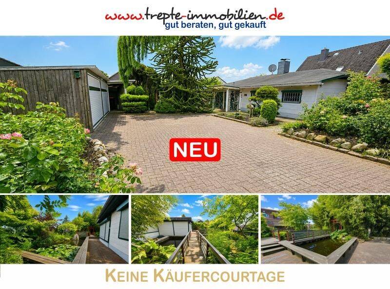 Traumhaftes Gartenparadies in ruhiger Sackgassenlage – Charmanter Bungalow mit großem Potential !, 25485 Bilsen