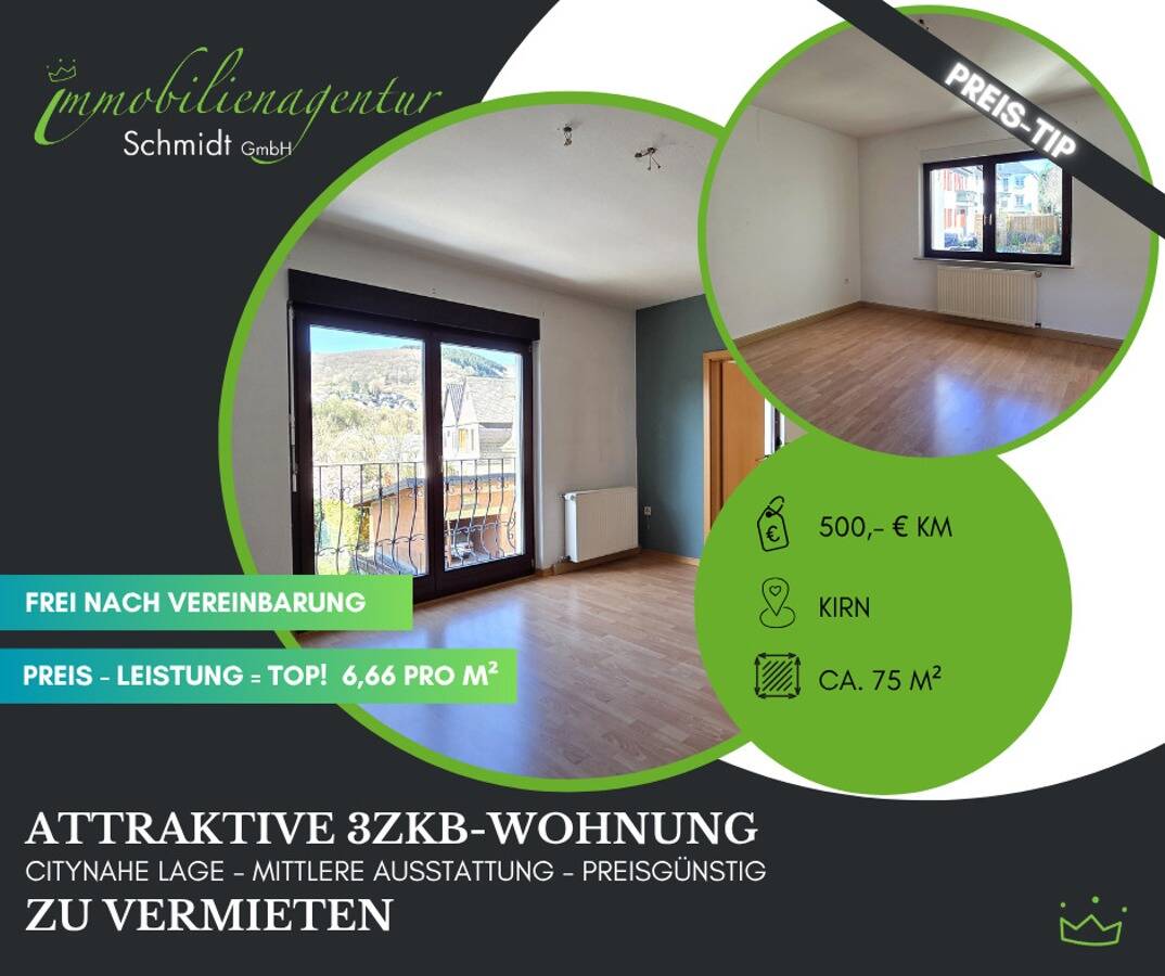 ***Schöne 3ZKB-Wohnung, Kirn, frei ab sofort!***, 55606 Brauweiler
