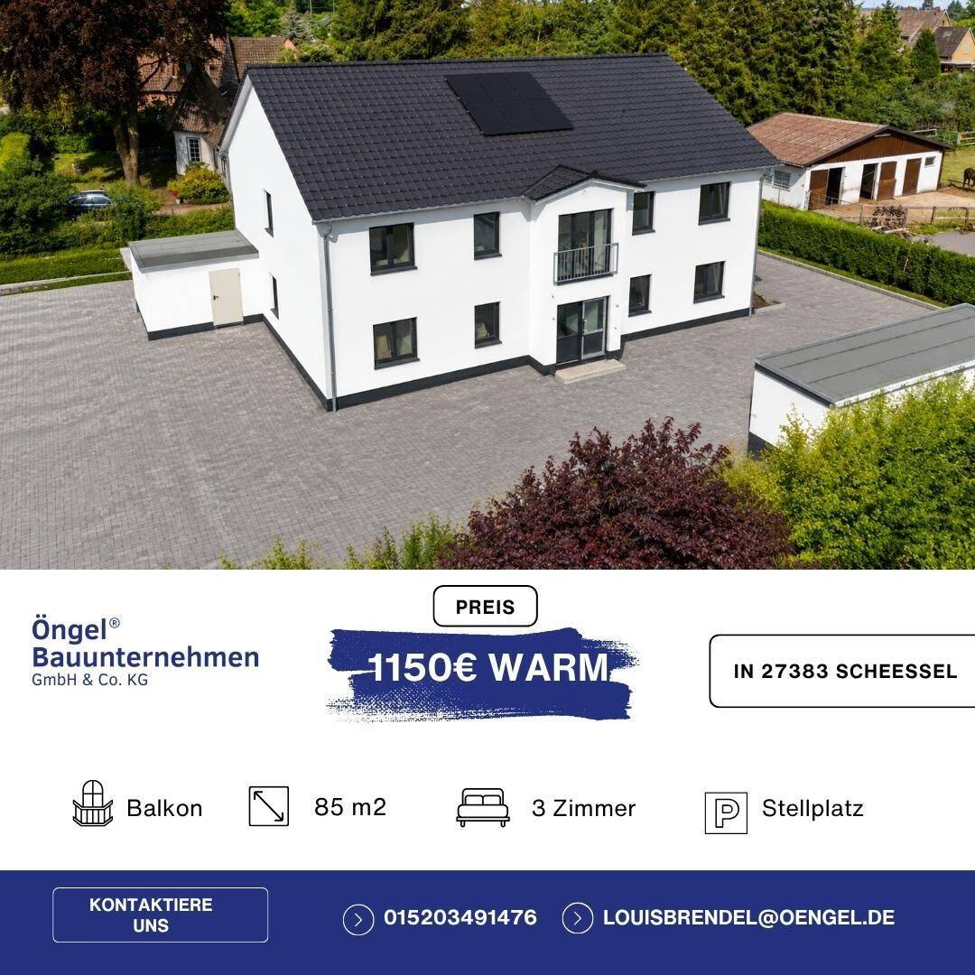 Moderne und energieeffiziente Neubaumietwohnung (KFW-40), OG, 27383 Scheeßel