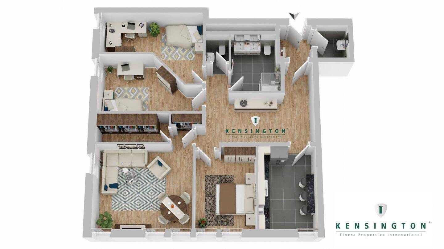110 m² im EG: 4-Zimmer-Wohnung mit Fußbodenheizung in Werther, 33824 Werther (Westf.)