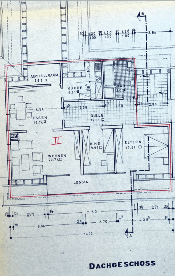 Komplett renoviert! 3 ZKB Dachgeschoß mit schöner Loggia, sehr ruhige Lage Niedermennig, 54329 Konz