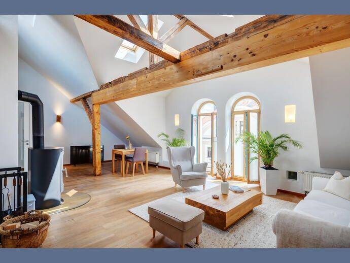 Möbliert: Dachgeschoss Highlight in Bestlage, 80538 München (Altstadt-Lehel Ludwigsvorstadt-Isarvorstadt Schwabing-Freimann)
