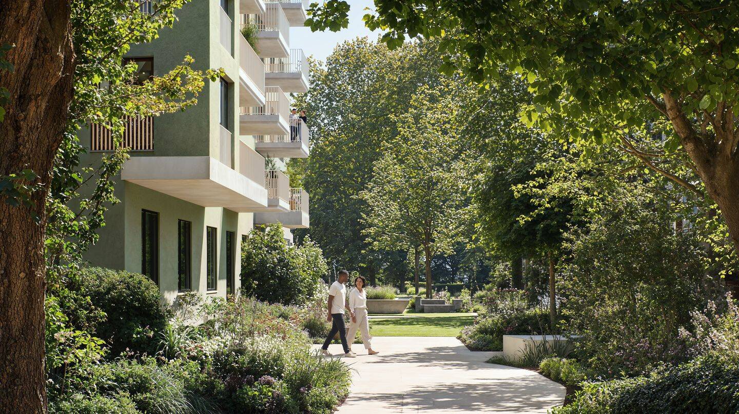 PARKSIDE: sonniges 1-Zimmer-Apartment mit Balkon und Blick direkt in den Park, 80995 München (Allach-Untermenzing Feldmoching-Hasenbergl Moosach)