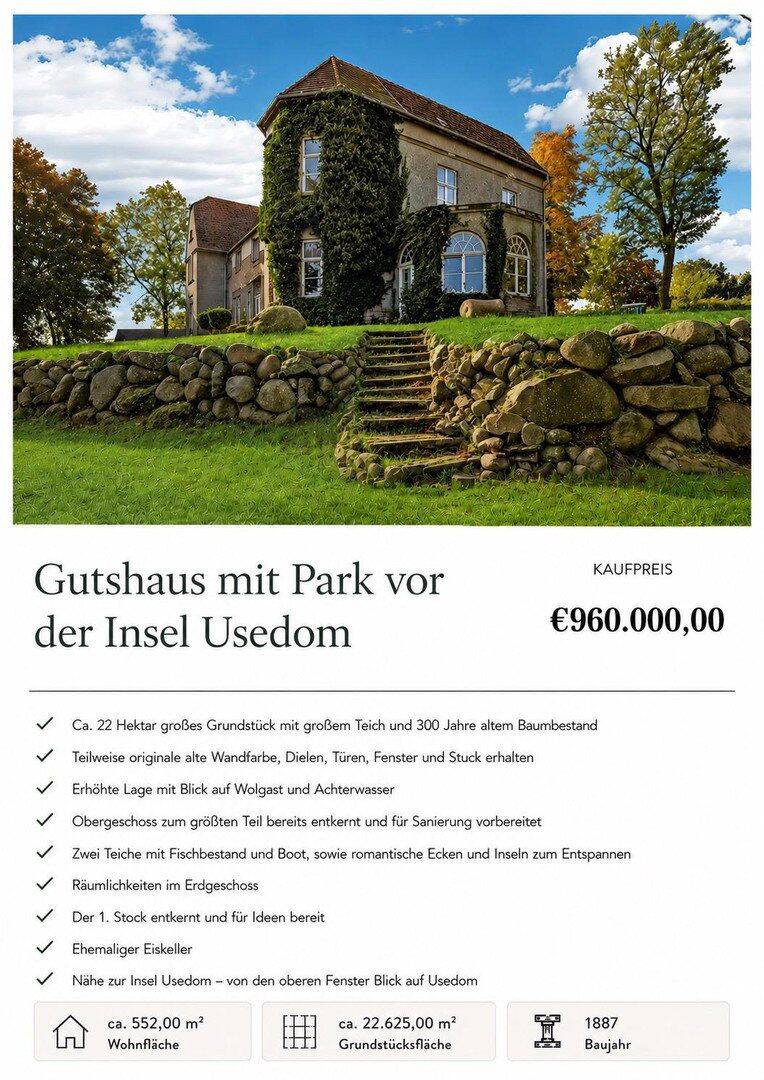 Gutshaus vor der Insel Usdom, 17438 Wolgast