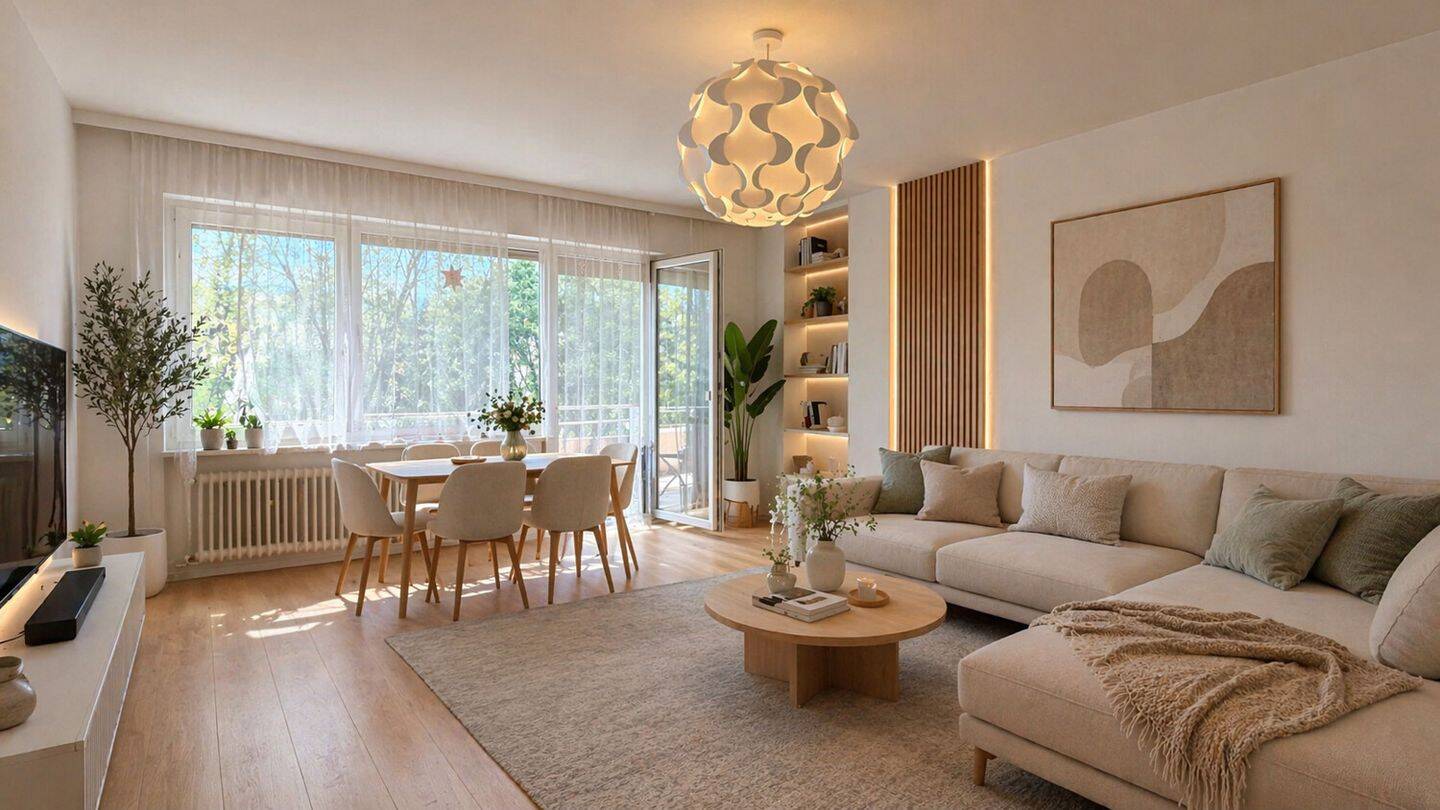 Vermietete Hochparterrewohnung mit Loggia, 60437 Frankfurt am Main