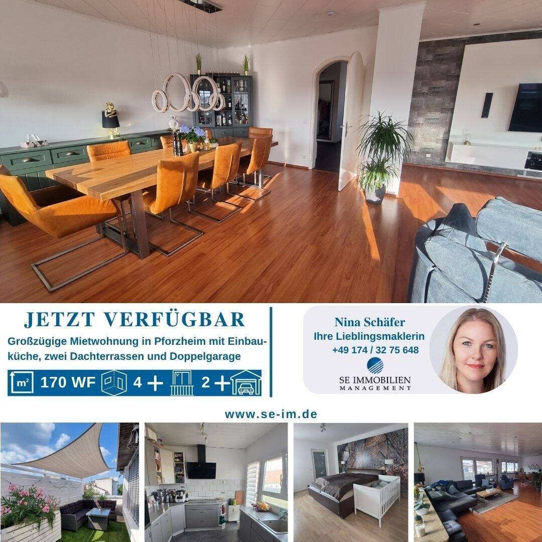 Großzügige 4-Zimmer-Penthouse-Wohnung in Pforzheim – *befristeter Mietvertrag bis zum 31.12.27*, 75175 Pforzheim