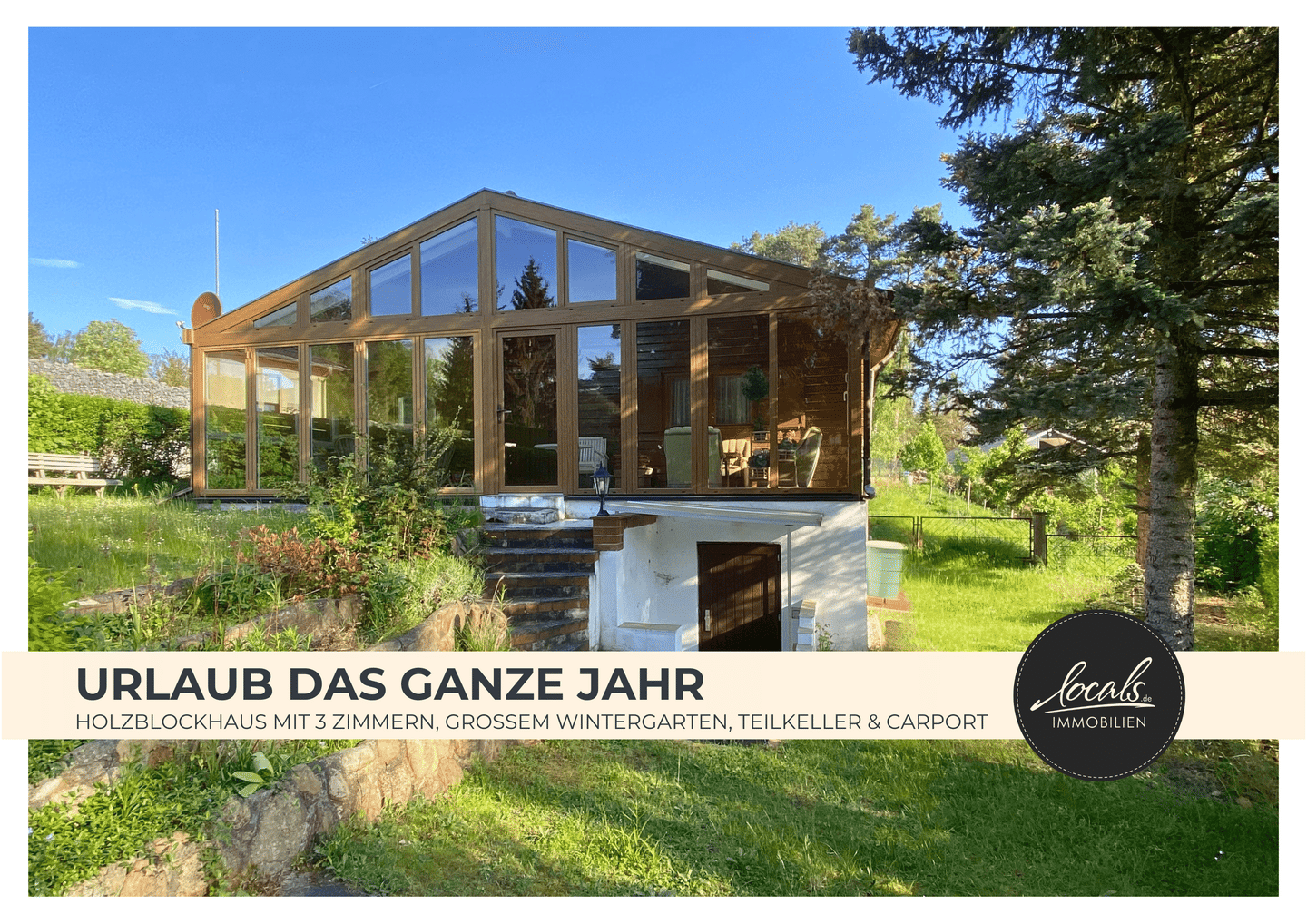 Ihr persönlicher Rückzugsort am Schwielowsee – gemütliches Holzblockhaus mit Wintergarten & Carport, 14548 Schwielowsee