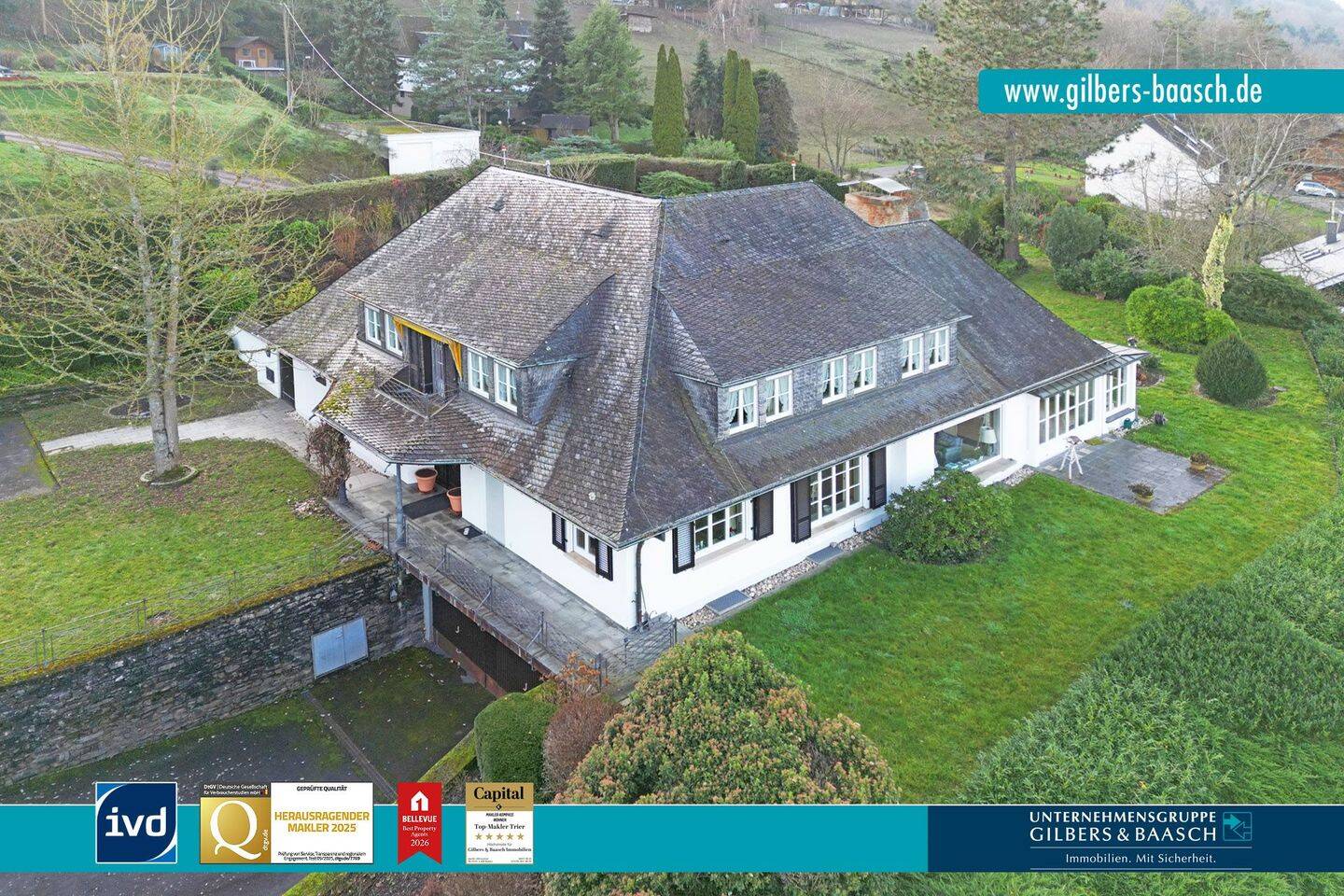 Leiwen: Exklusive Mietvilla mit Indoor-Pool, Sauna und Wintergarten, 54340 Bekond