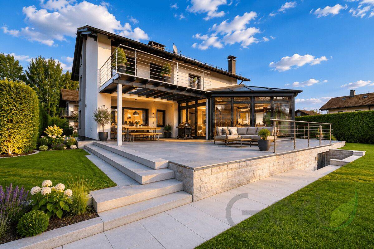 Genial saniert – modern und luxuriös: Einfamilienhaus mit Pool und 5 Garagenplätzen nahe Freilassing, 83416 Saaldorf-Surheim
