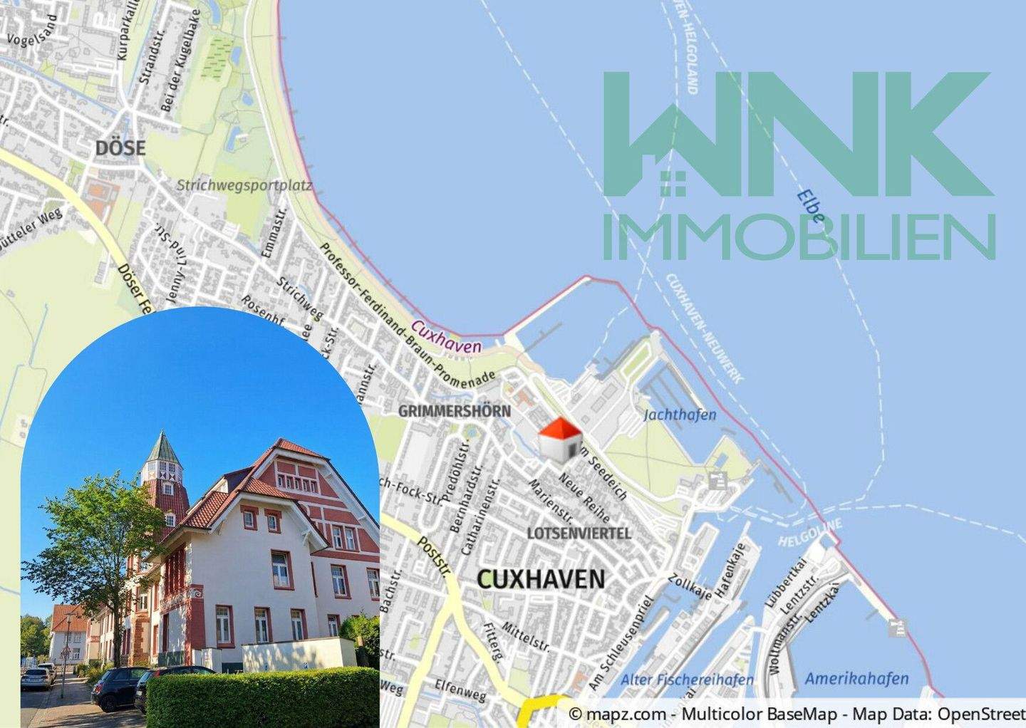 Meerblick im Lotsenviertel – 135 m² Altbauwohnung im historischen Kasernengebäude hinter dem Deich, 27472 Cuxhaven