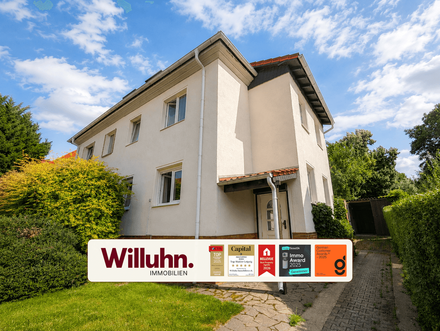Charmante Doppelhaushälfte mit ruhigem Garten, Terrasse und Garage – Gäste-WC – vollunterkellert, 4357 Leipzig (Mockau-Nord Mockau-Süd Schönefeld-Abtnaundorf)