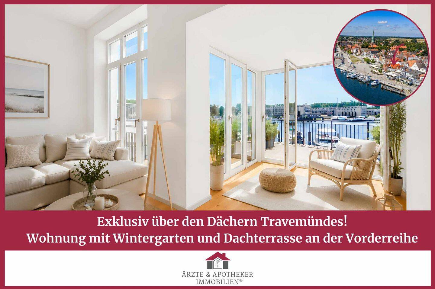 Exklusiv über den Dächern Travemündes – Wohnung mit Wintergarten und Dachterrasse an der Vorderreihe, 23570 Lübeck (Travemünde)
