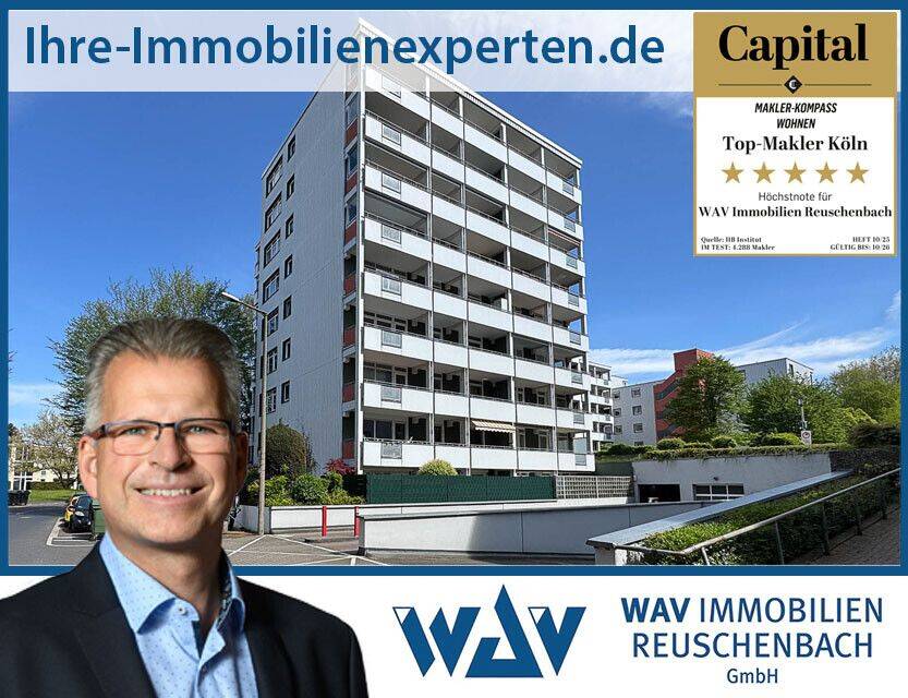 Modernisierte 2-Zimmer-Wohnung mit großem Balkon und Tiefgaragenplatz in Köln-Weiden (bezugsfrei), 50858 Köln (Lindenthal Junkersdorf Weiden)
