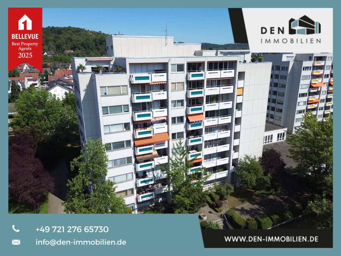 Modernisierte 2-Zimmer-Wohnung mit 2 Loggien, Aufzug, lichtdurchflutet & Weitblick in Grötzingen, 76229 Karlsruhe (Durlach Grötzingen)