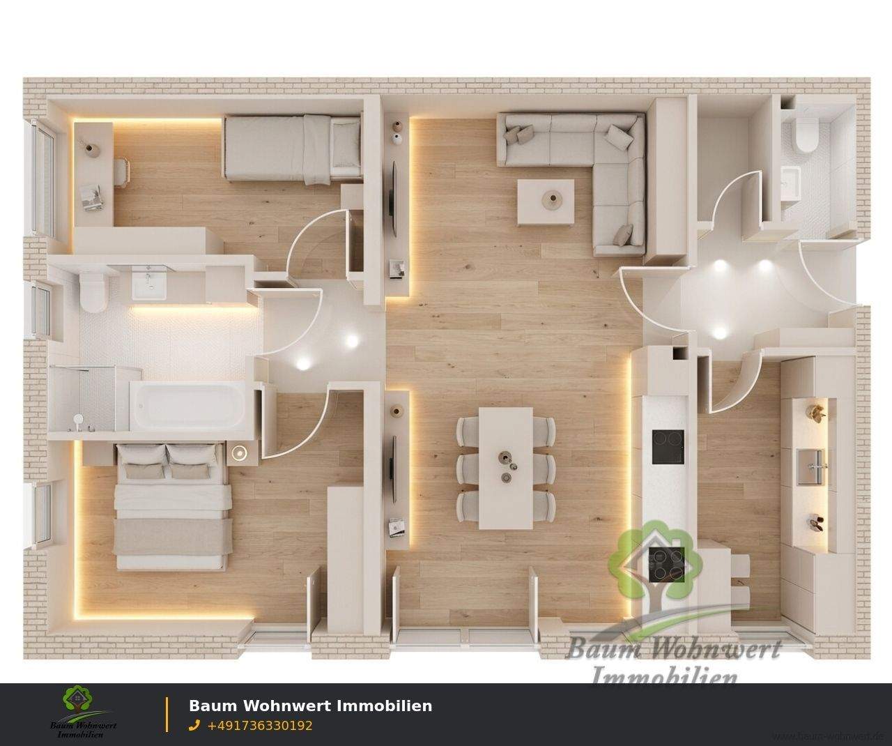 Zukunftssicher & barrierefrei: 4-Zimmer-EG-Wohnung mit KfW (Provisionsfrei), 73571 Göggingen
