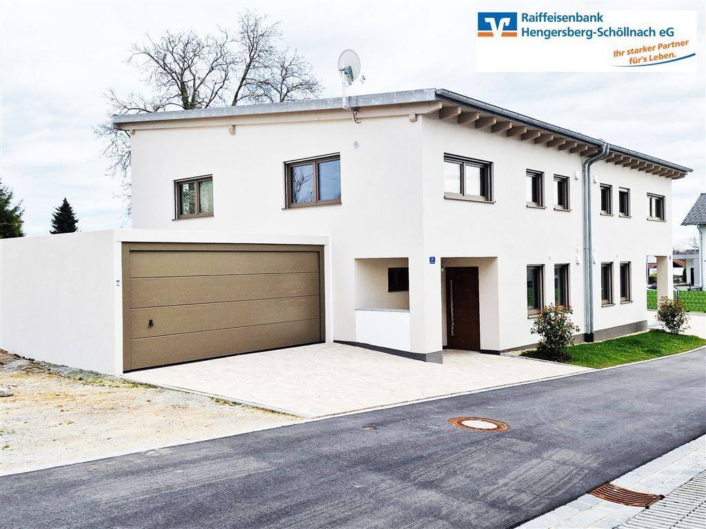 Neubau Doppelhaushälfte mit Terrasse/Garten, Doppelgarage – zentrales, nachhaltiges Wohnen in Hengersberg – PROVISIONSFREI!! 1 von 2 bereits verkauft!, 94491 Hengersberg