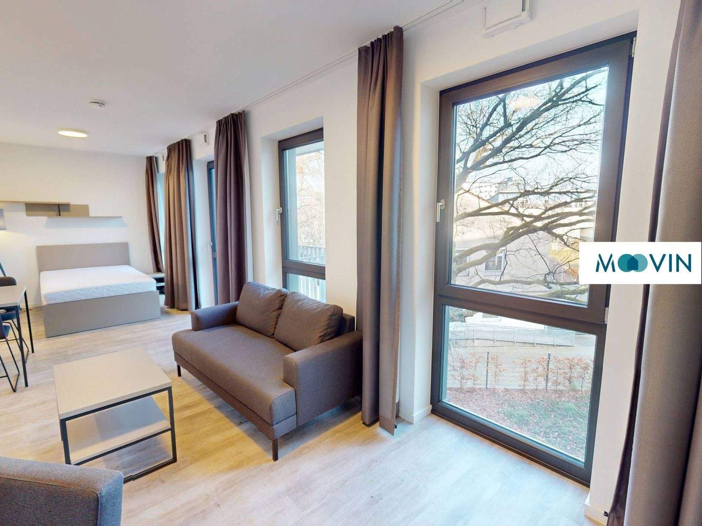 URBAN BASE: Vollmöbliertes 1-Zimmer-Large-Apartment mit EBK, BALKON, ALL-IN-MIETE, UVM. am Rheinufer
