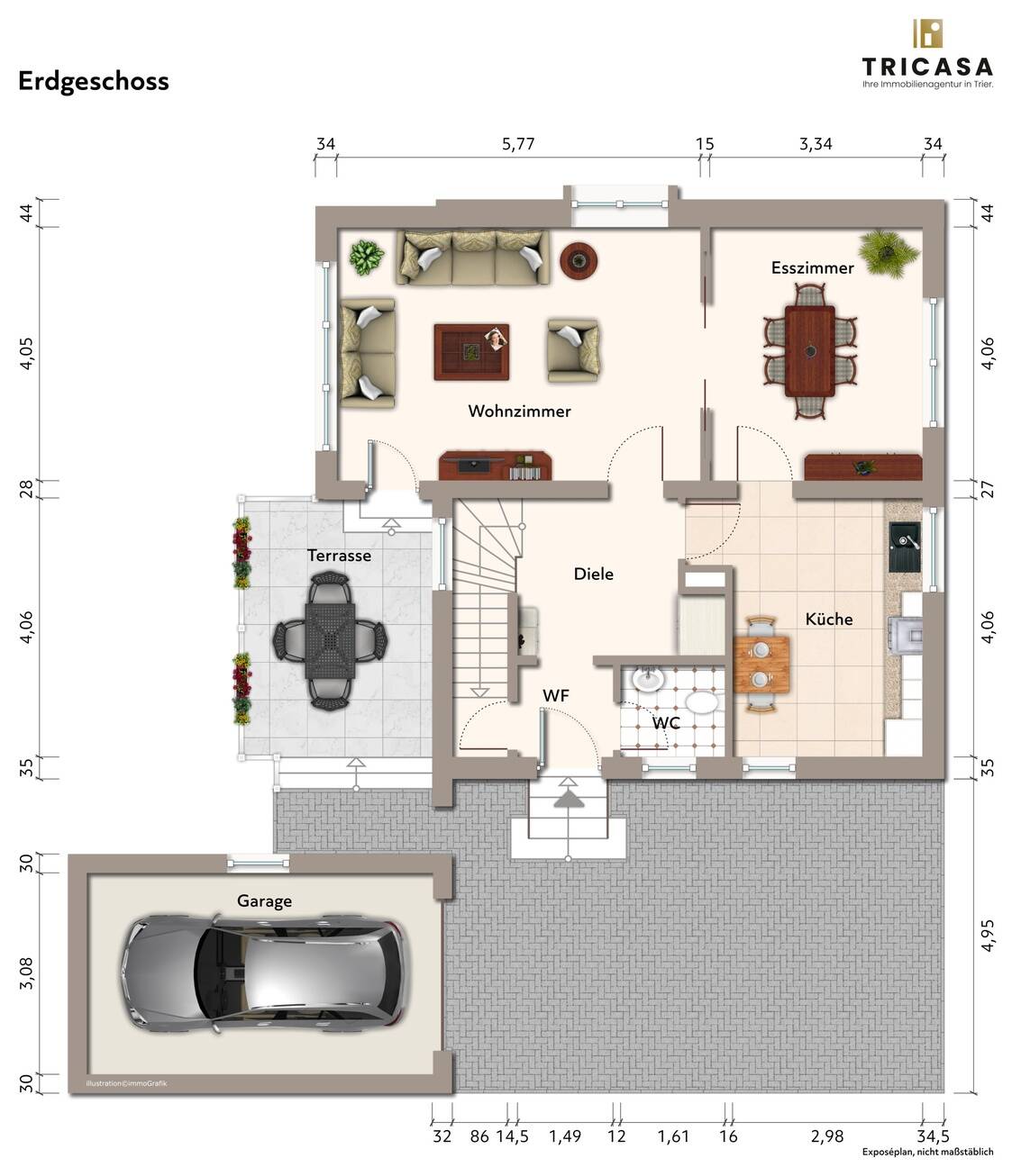 Stilvoll modernisiertes Einfamilienhaus mit traumhaftem Garten in begehrter Lage von Konz-Berensborn, 54329 Konz