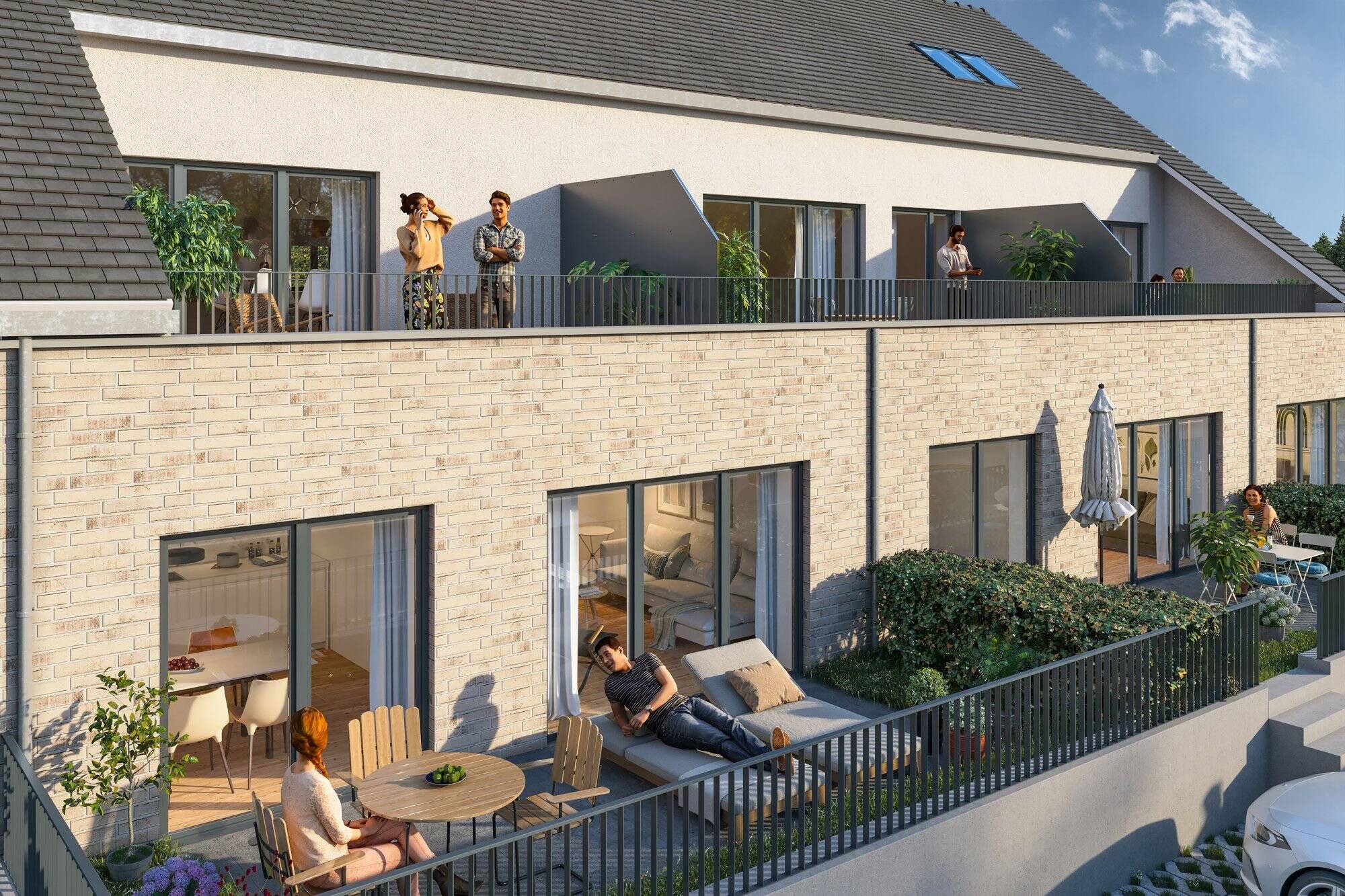 Moderne Neubau-Maisonette-Eigentumswohnung mit großer Dachterrasse mit Südausrichtung in Altenberge, 48341 Altenberge