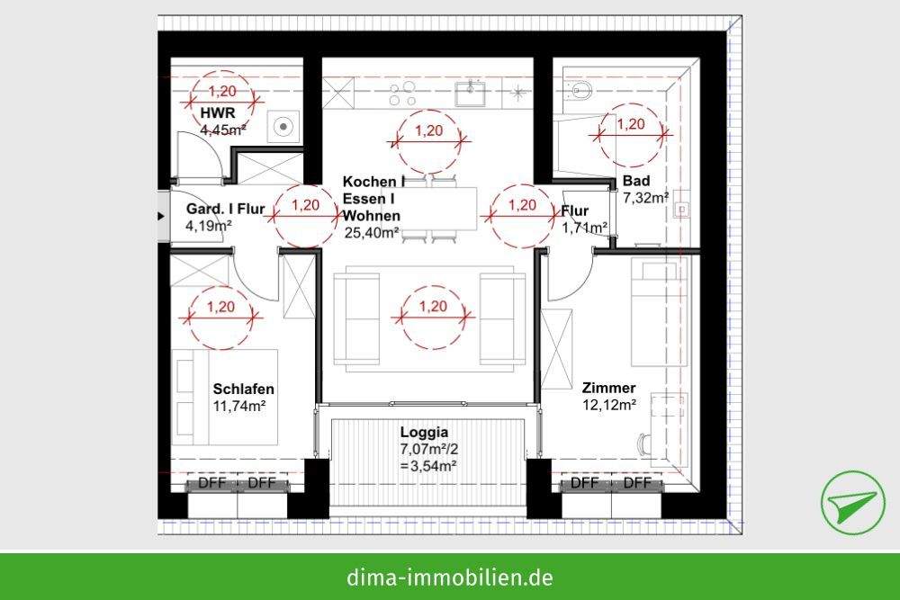 KfW-40-Neubau mit QNG im hippen Plagwitz! Coole 3RW mit Dachterrasse, Loggia, AR, Aufzug u.v.m. – Leipzig – Vorschaubild 6