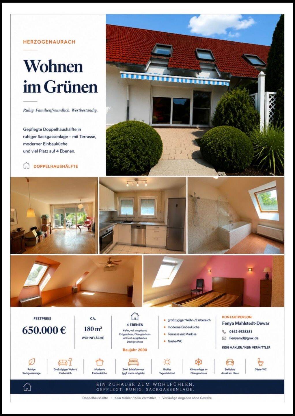 Top gepflegte Doppelhaushälfte, 91074 Herzogenaurach