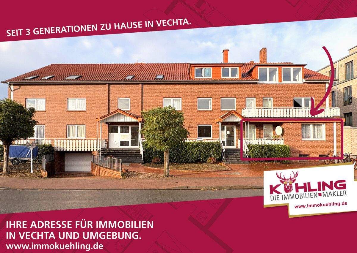 4-Zimmer Erdgeschosswohnung mit Hochparterre Terrasse! Diepholz – zentral!, 49356 Diepholz