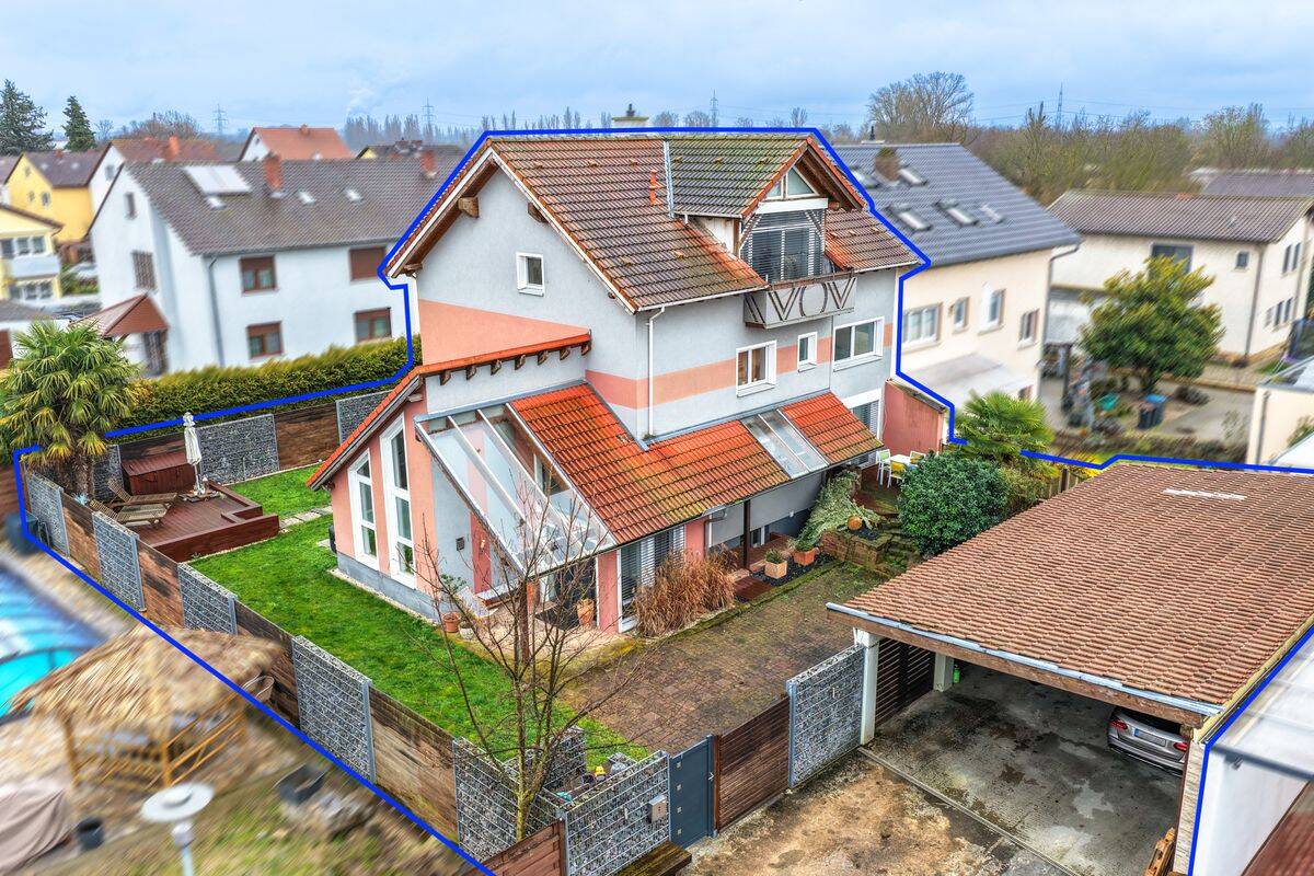 Exklusives Einfamilienhaus auf drei Ebenen mit Garten und Entwicklungspotenzial, 67240 Bobenheim-Roxheim
