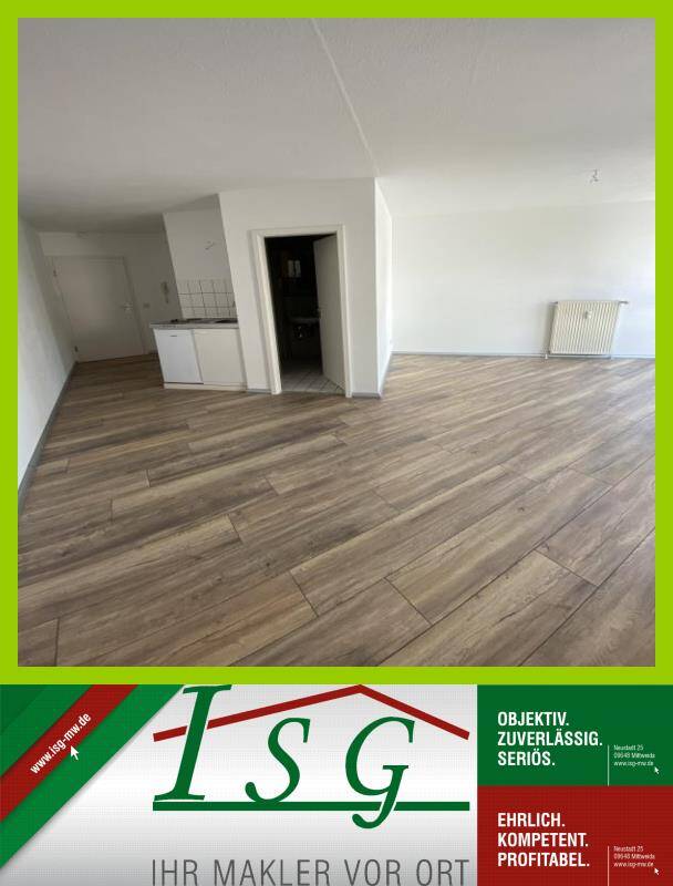 AB 01.11.2026 – Lichtdurchflutete 1-Raum Wohnung – inkl. EBK – Schicke Eckwohnung, 9648 Altmittweida