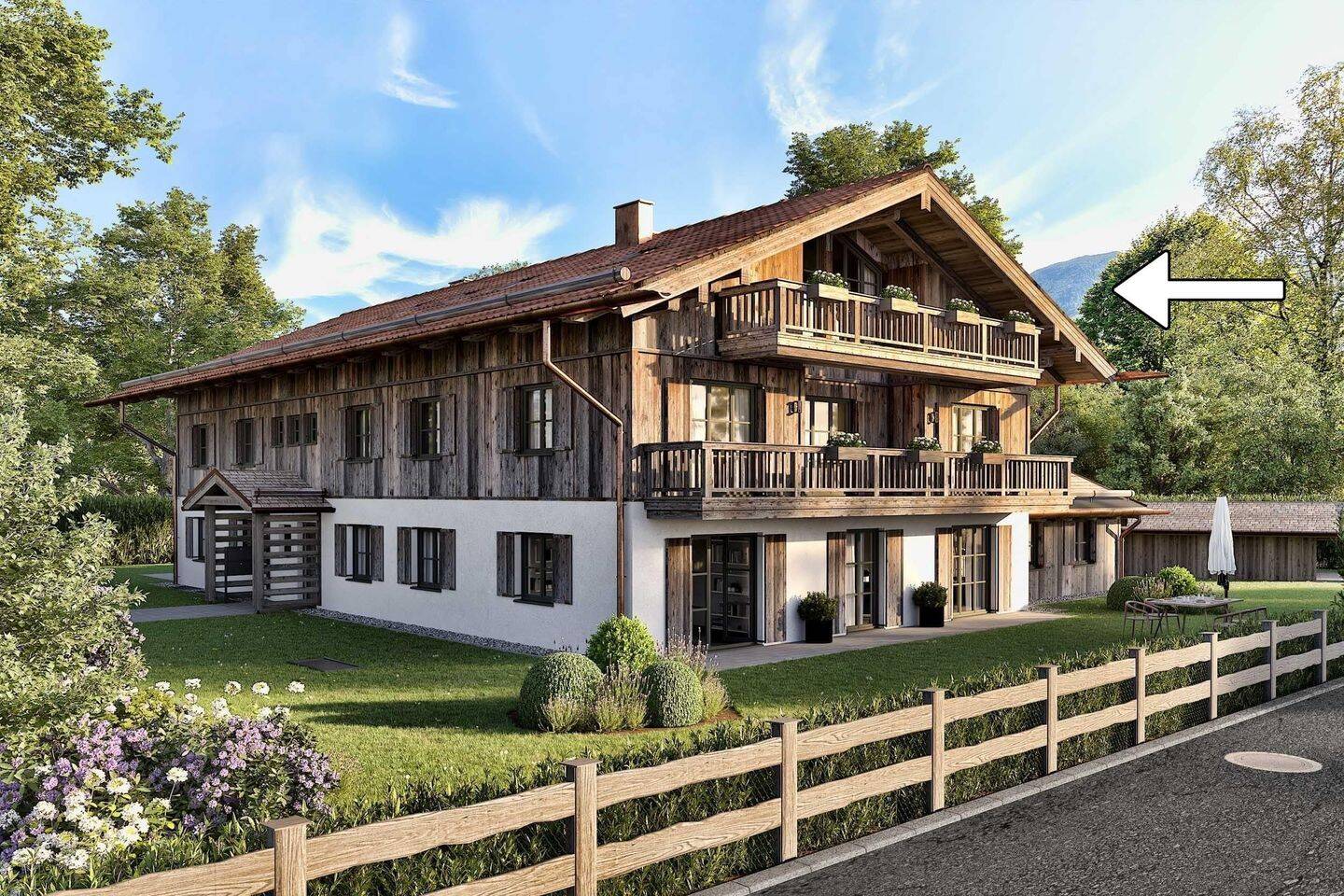 4-ZIMMER NEUBAU-DACHGESCHOSSWOHNUNG – ALLEINIGE EBENE mit zwei Balkone (Ost/West) in ROTTACH-EGERN, 83700 Kreuth