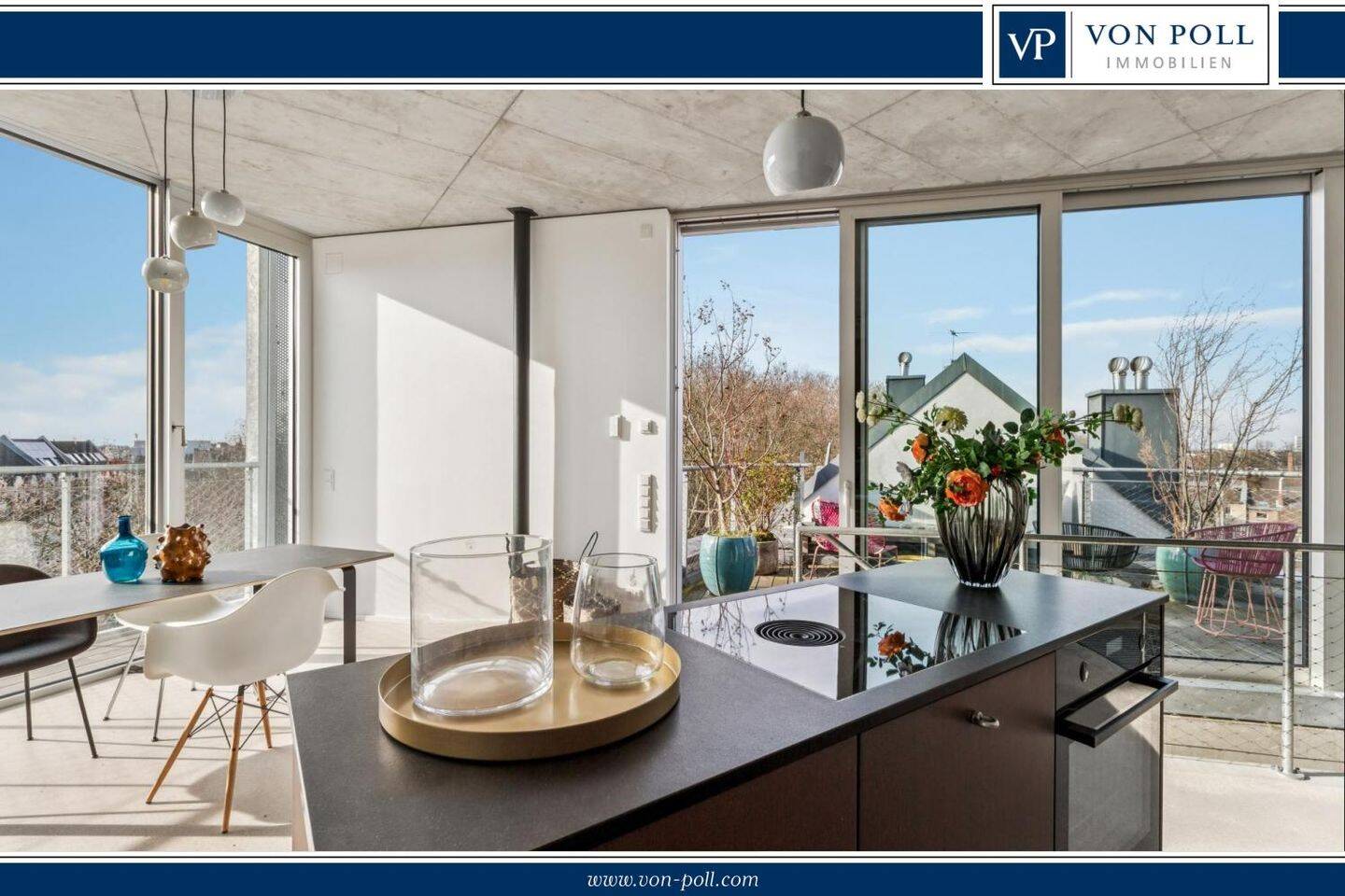 Penthouse-Kubus mit Terrassen & Weitblick – urban. ruhig. besonders., 40223 Düsseldorf (Bilk Flehe Unterbilk)