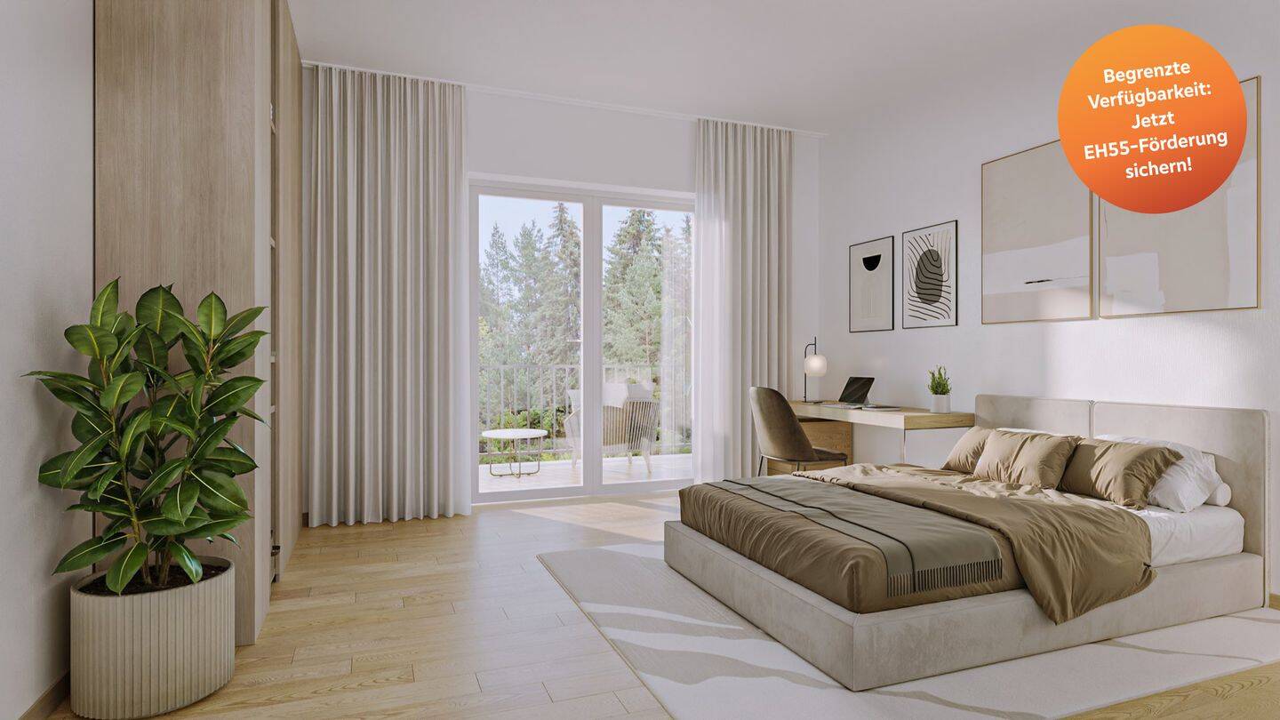 Zukunftsorientiertes Wohnen: moderne 3-Zimmer-Neubauwohnung mit Balkon im KfW-Effizienzhaus-55, 61239 Ober-Mörlen