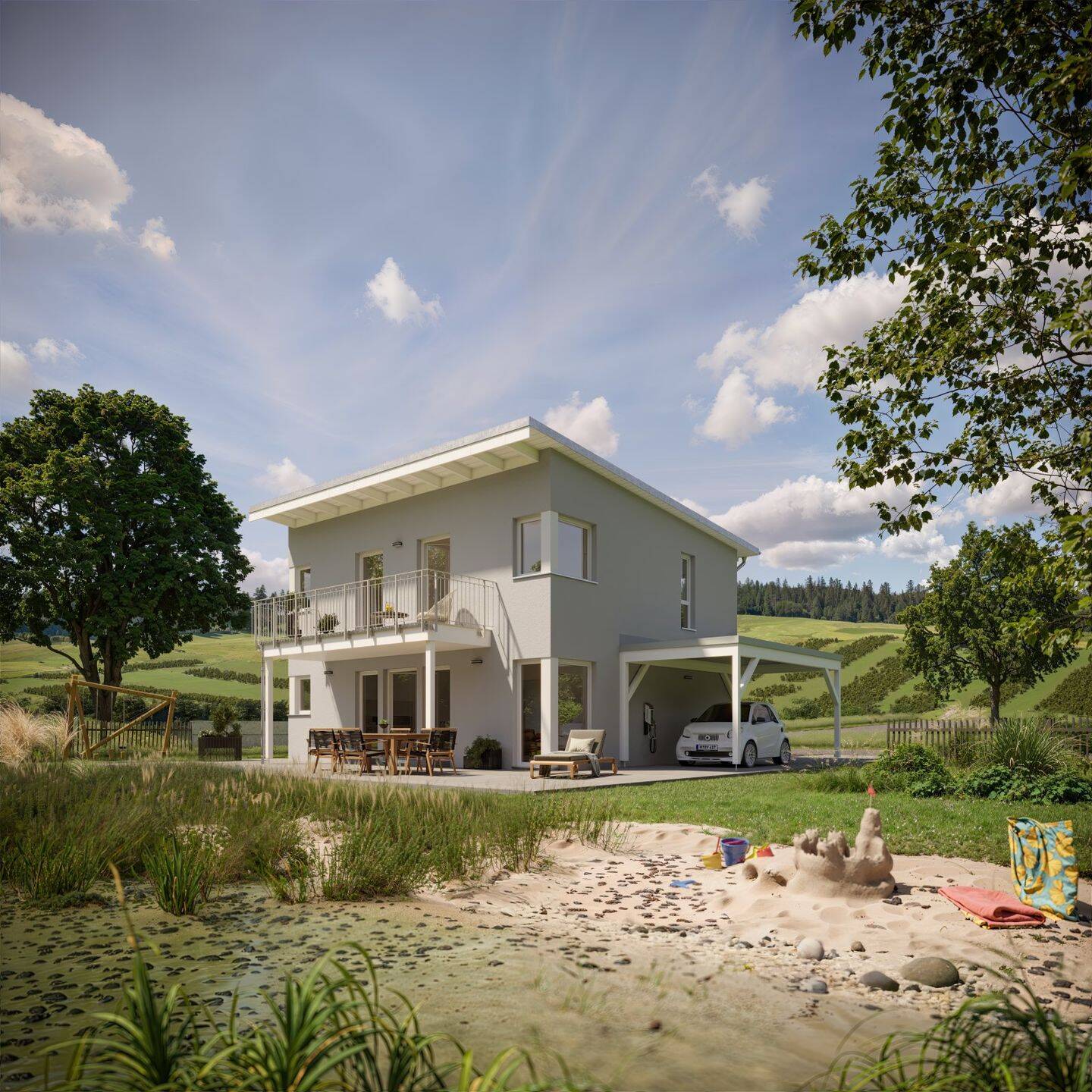 LivingHaus – Dein individuell geplantes Traumhaus mit modernem Pultdach und nachhaltiger Technik, 24220 Boksee