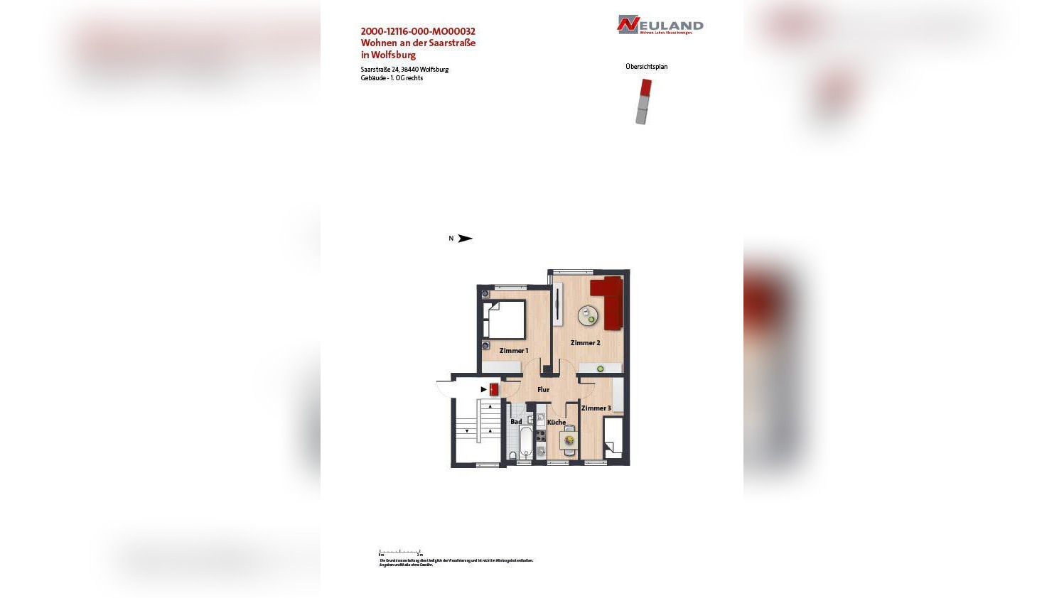 Stadtnahe Wohnung // 1.OG Rechts – 38440 Wolfsburg – Vorschaubild 6