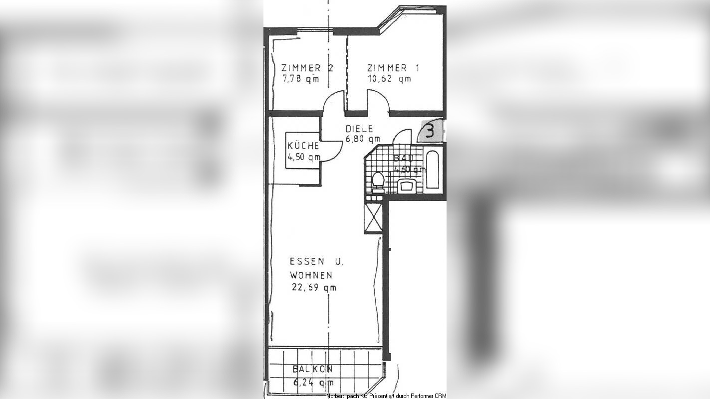 Schicke 2,5  Zimmer Wohnung in Achim-Baden – 28832 Achim – Vorschaubild 4