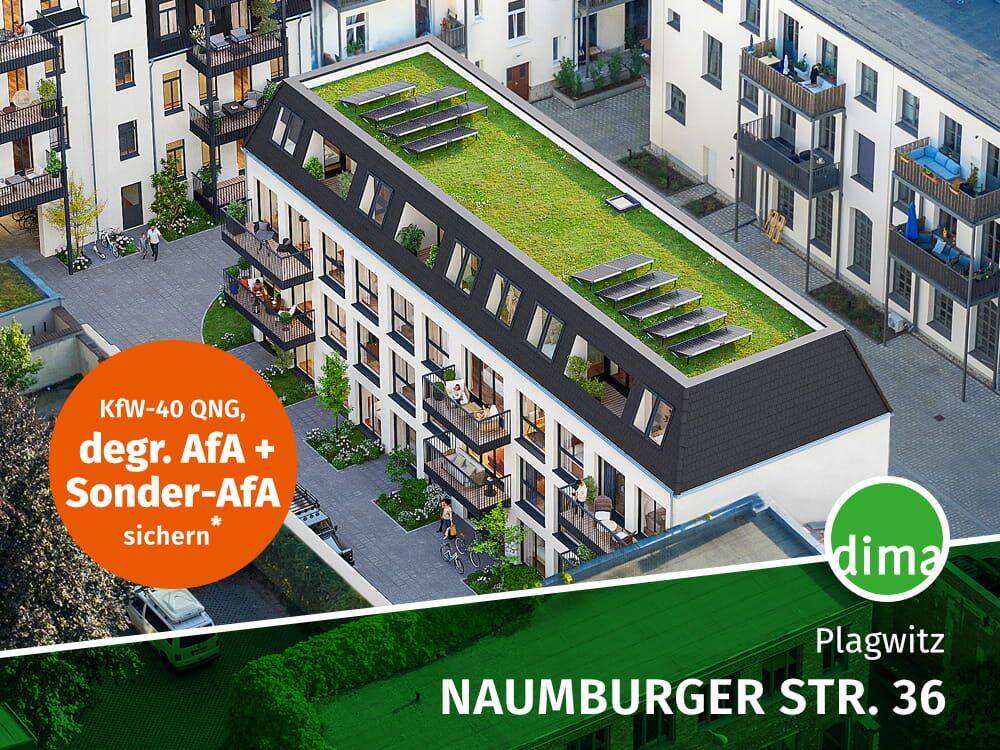 KfW-40-Neubau mit QNG im Hinterhof! 3-Raum-Traum mit großem Balkon, HWR, Aufzug u.v.m., 4229 Leipzig (Kleinzschocher Plagwitz Schleußig)