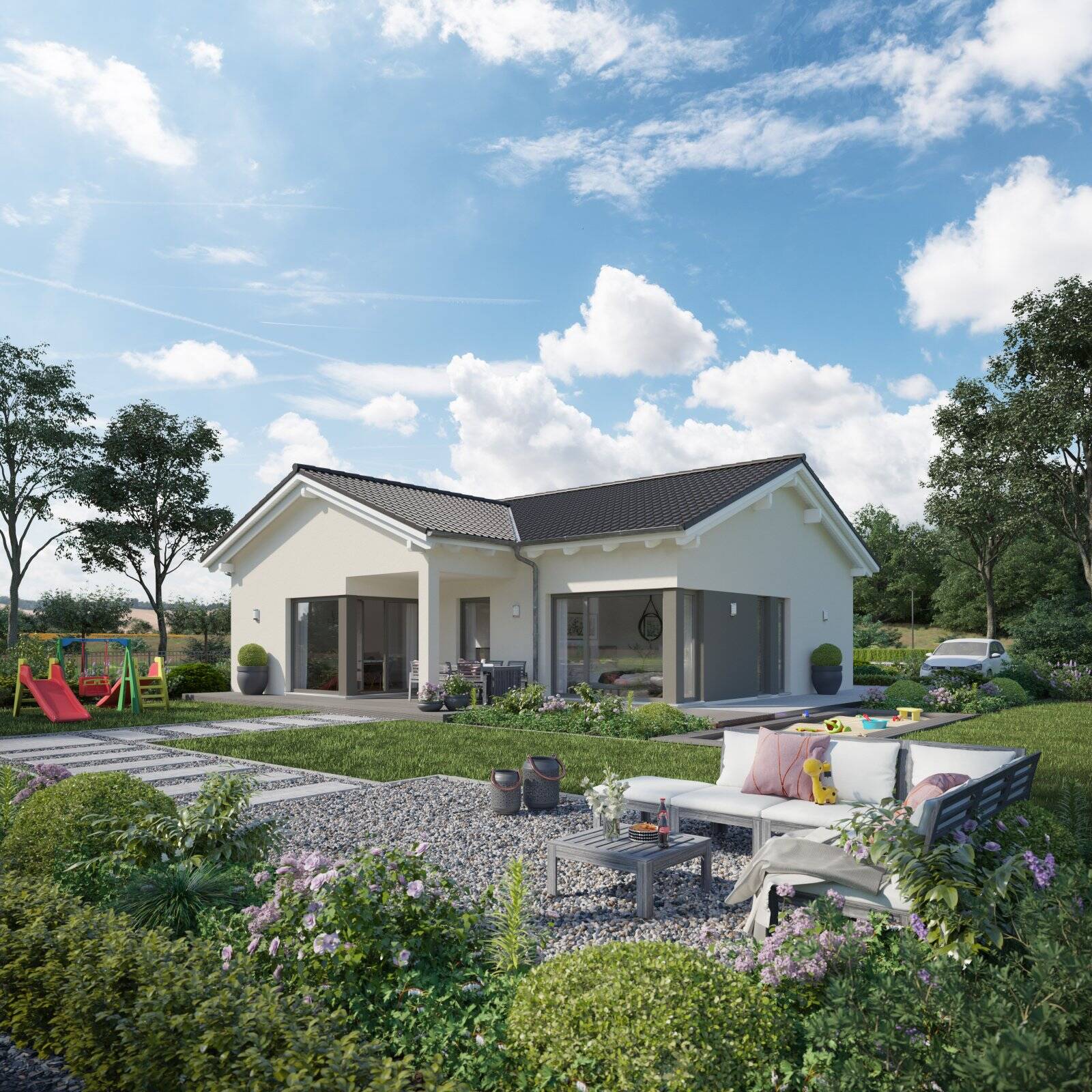 TRAUMHAUS MIT GRUNDSTÜCK – Wohnen auf einer Ebene in modernem Bungalow!, 88416 Ochsenhausen