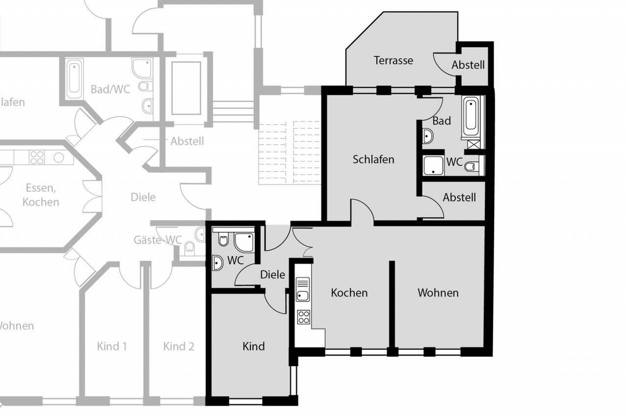 3 Raum-Wohnung mit Terrasse und Fahrstuhl in zentraler Lage – 17389 Anklam – Vorschaubild 3