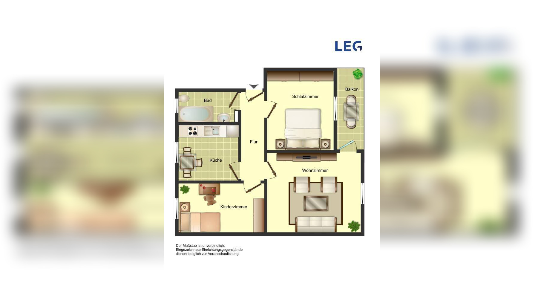 Zentrales Wohnen – Gepflegte 3-Zimmer-Wohnung mit Balkon ab September 2026 beziehbar! – 33330 Gütersloh – Vorschaubild 6