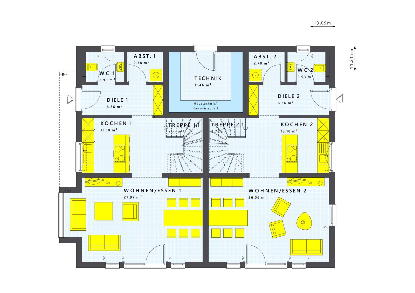Doppelhaus mit 242 qm Wohnfläche: Modernes und Großzügiges Wohnen – 1169 Dresden – Vorschaubild 2