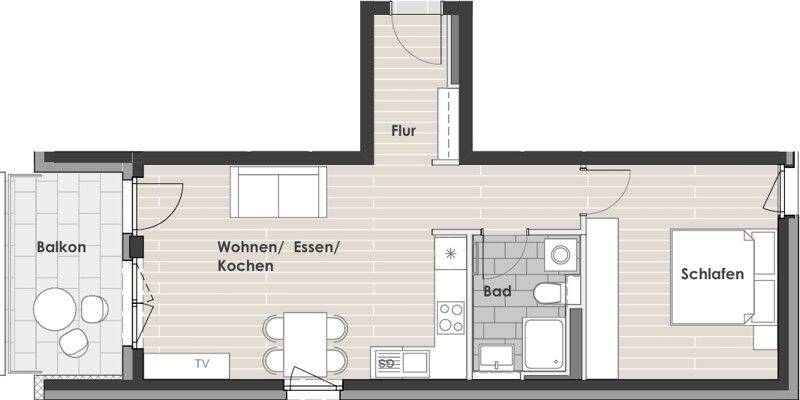 Penthouse-Traum mit Münsterblick! Fantastische 2-Zi-Wohnung mit gemütlicher Loggia – 89231 Neu-Ulm – Vorschaubild 8