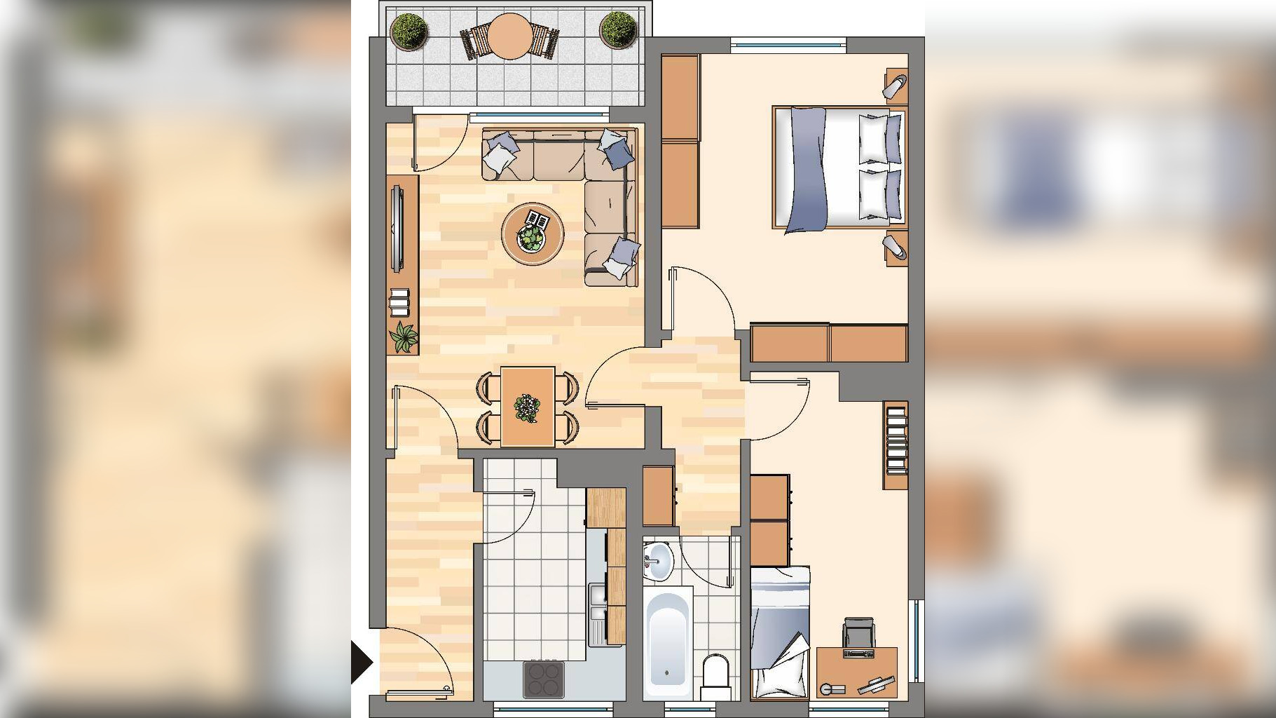 Demnächst frei! 3-Zimmer-Wohnung in Dortmund Wickede – 44319 Dortmund – Vorschaubild 2