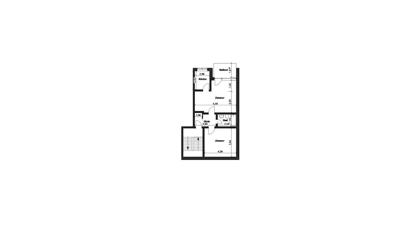 Zwei-Zimmer-Wohnung mit Balkon! – 41748 Viersen – Vorschaubild 3