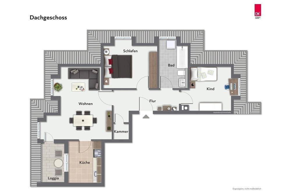 24697 Möbliert/Furnished 3-Zimmer Wohnung mit Loggia in Dresden-Striesen max. 2 Personen – 1309 Dresden – Vorschaubild 12
