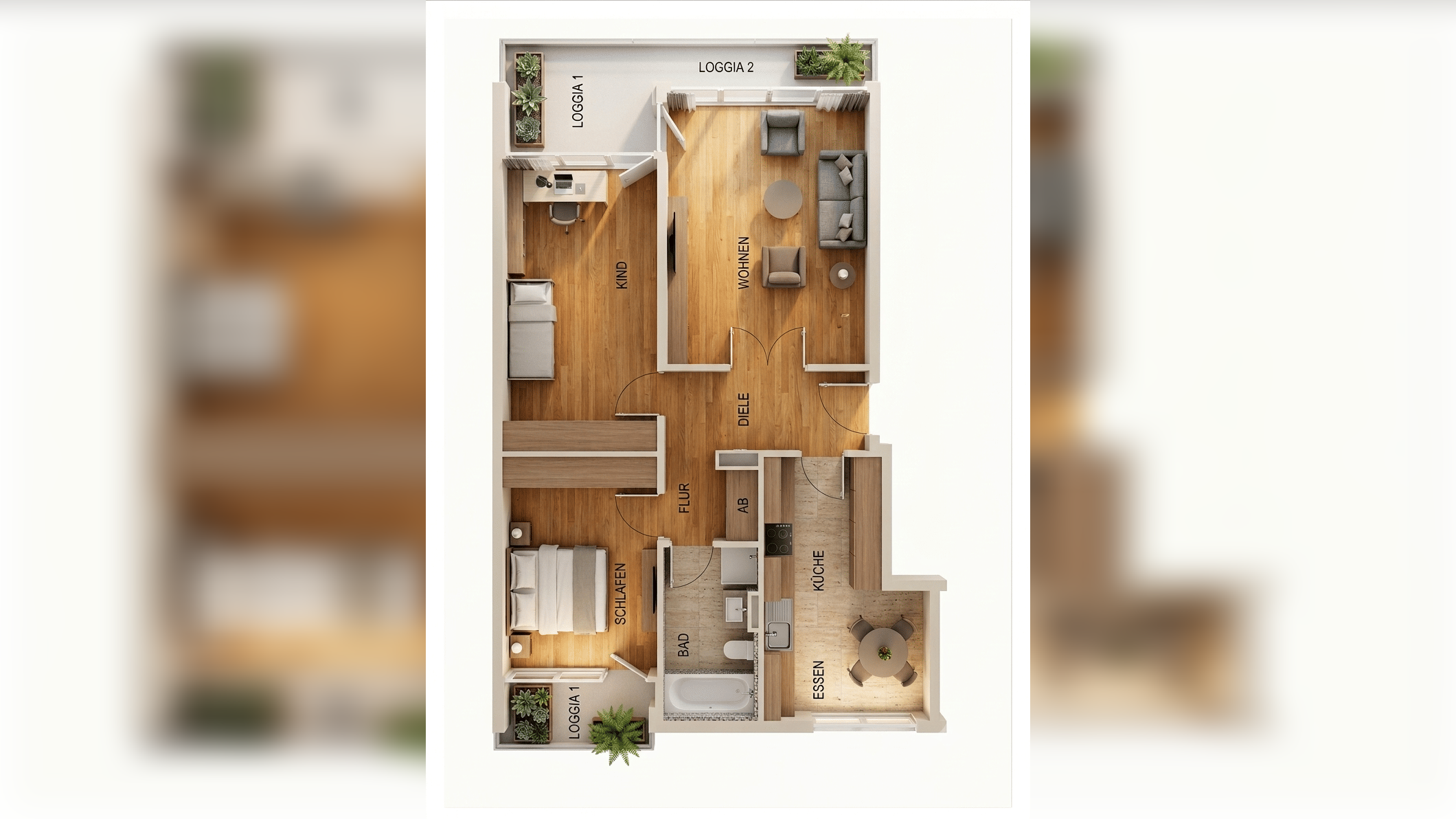Balkon mit Wasserblick – 3 Zimmer mit Tageslichtbad, EBK inkl. Stellplatz – aktuell vermietet – 10317 Berlin – Vorschaubild 3