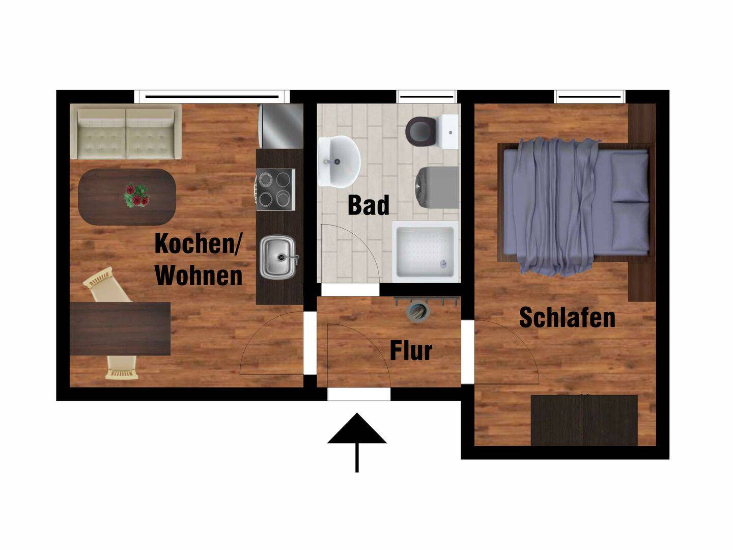 Gemütliche Obergeschosswohnung mit guter Ausstattung! – 26655 Westerstede – Vorschaubild 8